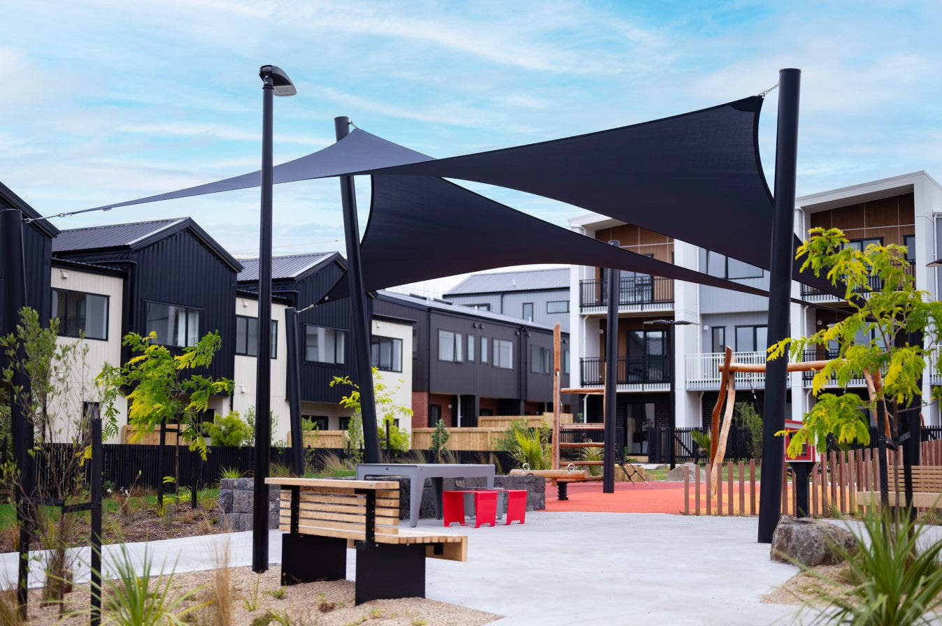 Twisted Shade Sails for windy areas in Australia
