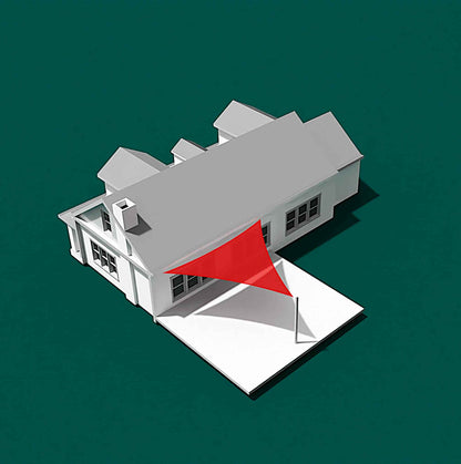 Equilateral Triangle Shade Sail Installed In Australian Garden